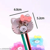 Cute Kitty Design Double Hole Pencil Sharpeners with Shave Collector for Kids - Any 1 Random